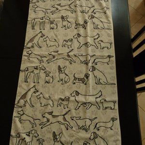 dog lover's towel 52 x 26" lush velour/terry